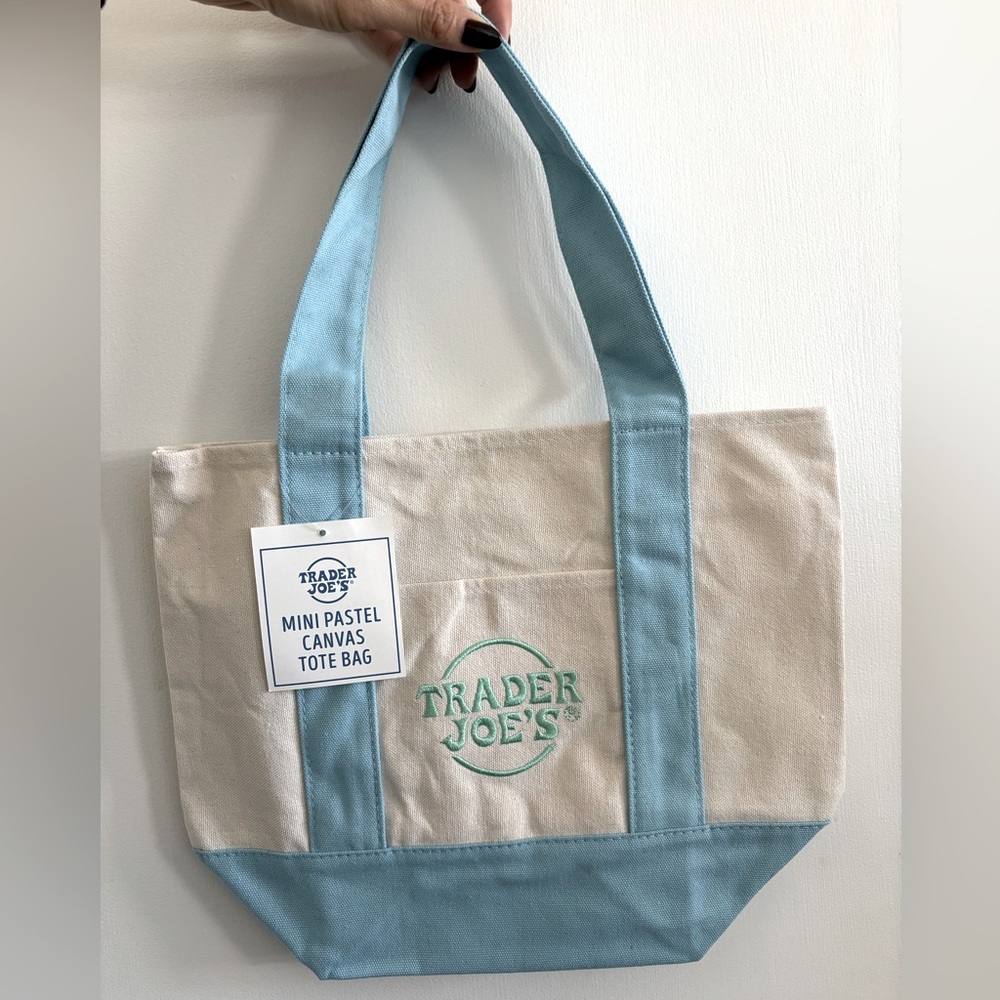 Trader Joe’s Pastel Mini Canvas Tote Bag